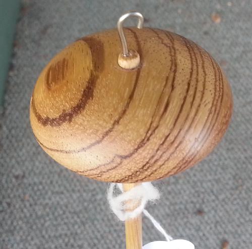 Exotic Woods Drop Spindle - Zebrawood - 2.5 inch 1.2 oz Exotic Woods Drop Spindle - Zebrawood - 2.5 inch 1.2 oz